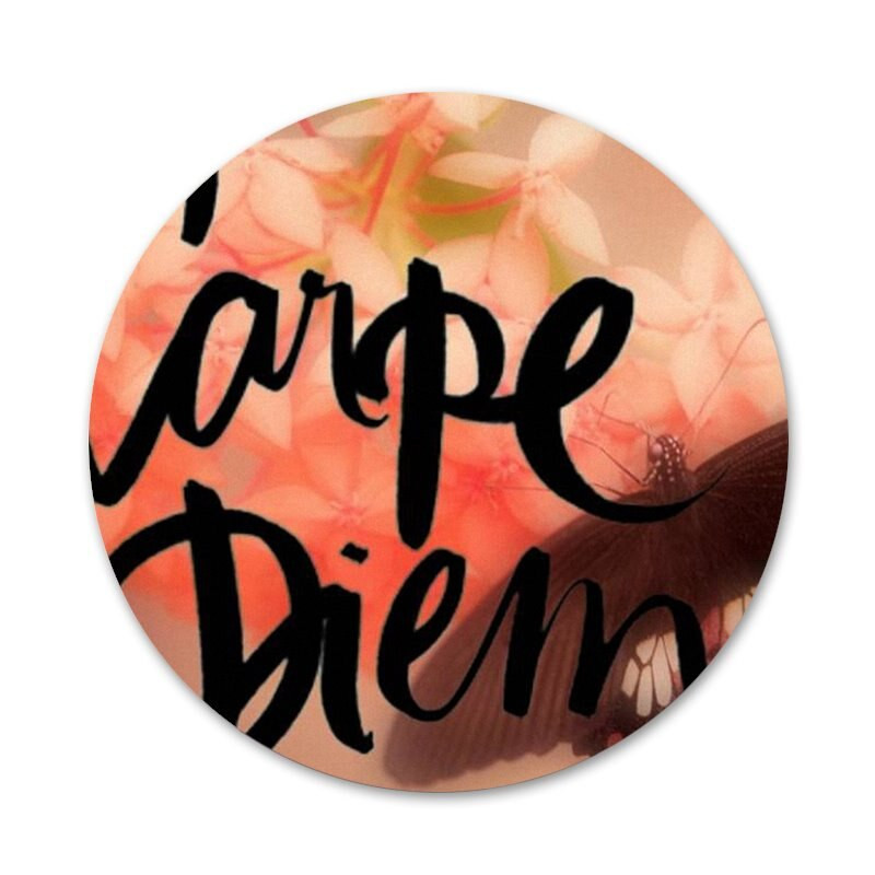 Crno-bijeli Carpe Diem značka broš igla dodaci za odjeću ruksak ukras dar