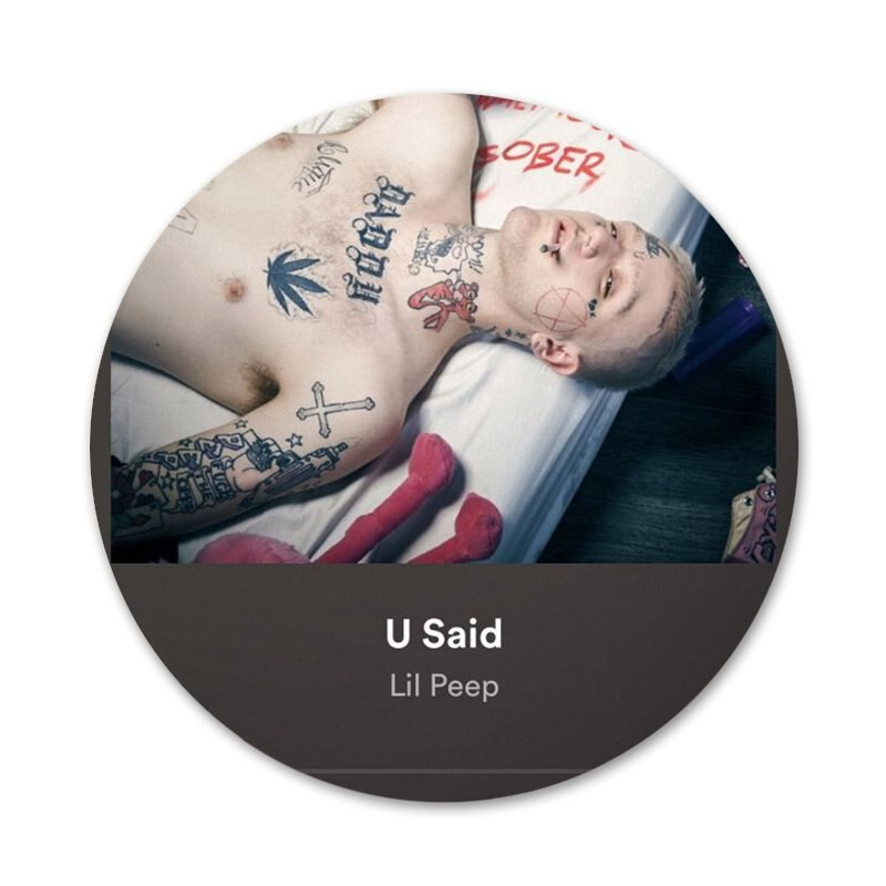 Lil Peep Hellboy märgi prossnõel Aksessuaarid riiete jaoks Seljakoti kaunistus kingitus