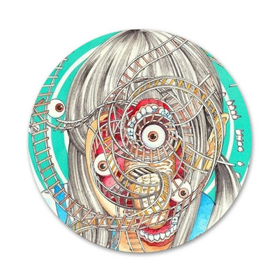 Shintaro Kago siaubo ženkliuko sagės smeigtukai Priedai drabužiams Kuprinės dekoravimo dovana