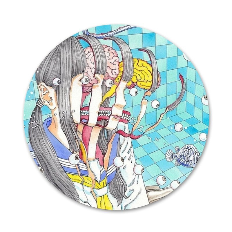 Shintaro Kago siaubo ženkliuko sagės smeigtukai Priedai drabužiams Kuprinės dekoravimo dovana