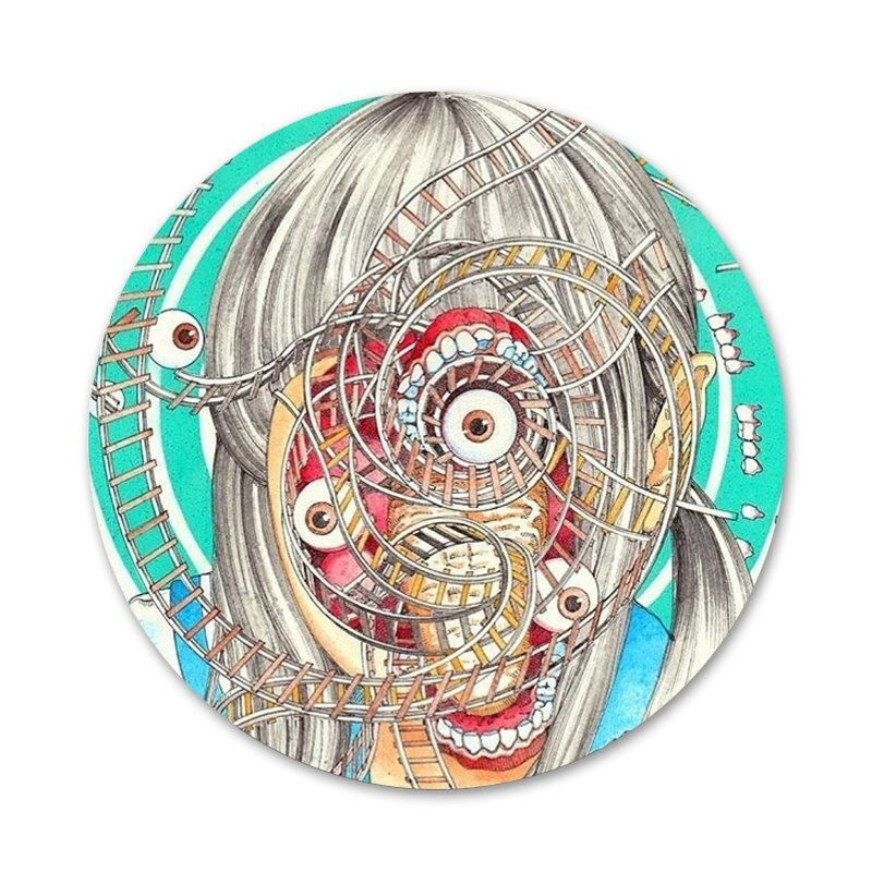 Shintaro Kago siaubo ženkliuko sagės smeigtukai Priedai drabužiams Kuprinės dekoravimo dovana