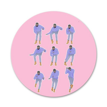 Drake Icons Pins Διακοσμητικό σήμα Καρφίτσες Μεταλλικές κονκάρδες για ρούχα Διακόσμηση σακιδίου πλάτης 58mm