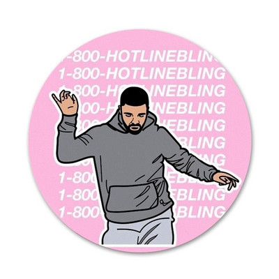 Drake ikone igle značke ukras broševi metalne značke za odjeću ruksak ukras 58 mm