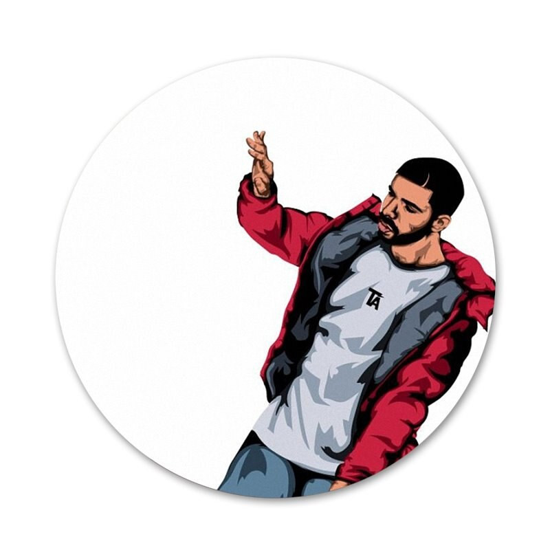 Drake ikone igle značke ukras broševi metalne značke za odjeću ruksak ukras 58 mm