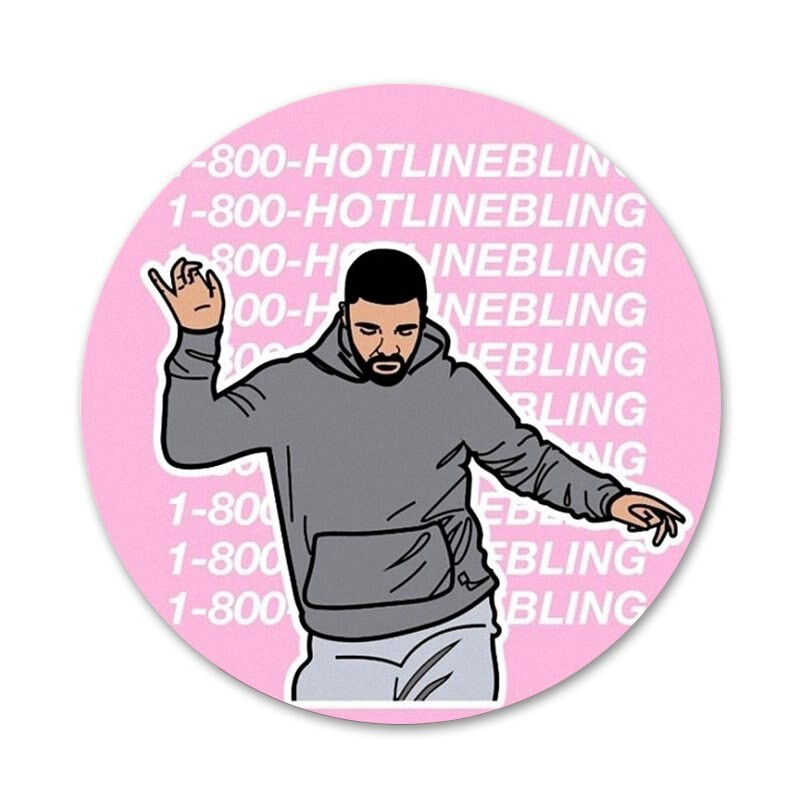 Drake ikone igle značke ukras broševi metalne značke za odjeću ruksak ukras 58 mm