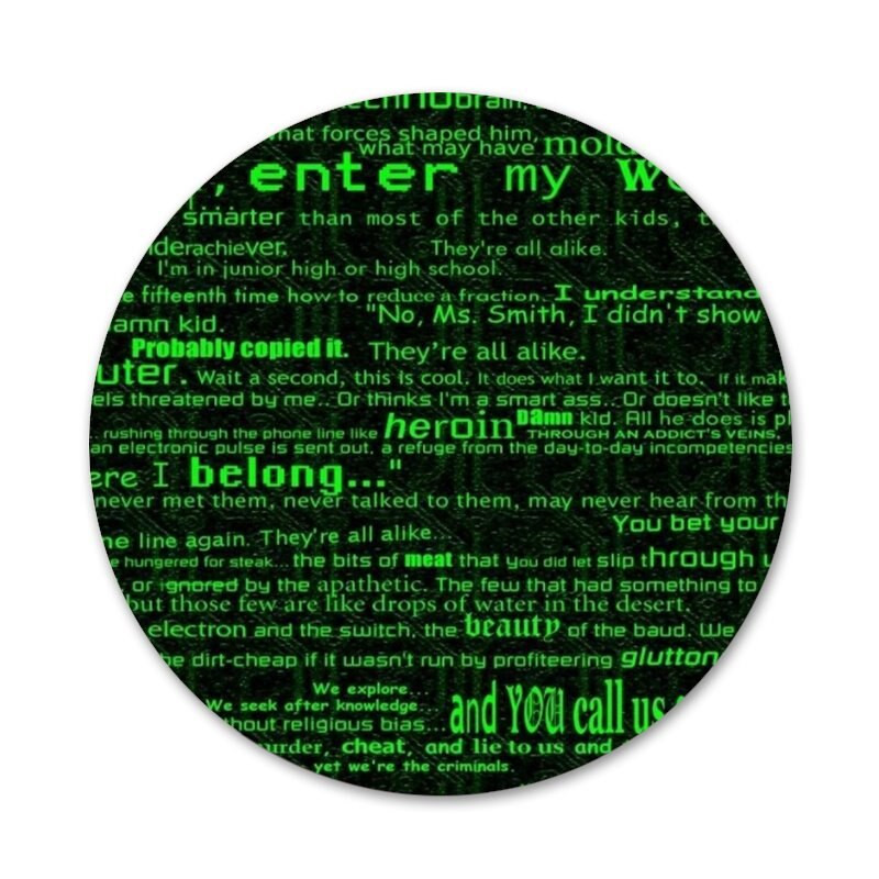 Hakerski računalni kod Umjetničke ikone Igle Dekoracija znački Broševi Metalne značke za odjeću Dekoracija ruksaka 58 mm