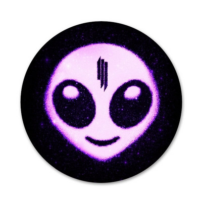 58 mm skrillex Muzika dj Piktogramos Smeigtukai Ženkliuko apdaila Sagės Metaliniai Ženkliukai Drabužiams Kuprinės puošimas