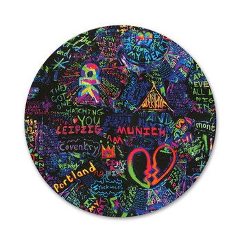 POP British Rock Bnads Coldplay Плакат Брошка Игла Значка за косплей Аксесоари за дрехи Декорация на раница Подарък 58 мм
