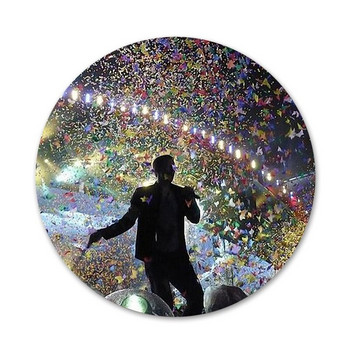 POP British Rock Bnads Coldplay Плакат Брошка Игла Значка за косплей Аксесоари за дрехи Декорация на раница Подарък 58 мм