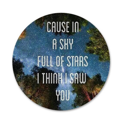 POP British Rock Bnads Coldplay Poster Broš Igla Cosplay značka Dodaci za odjeću Ruksak Dekoracija Poklon 58 mm