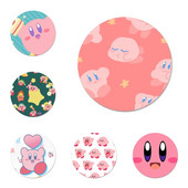 Сладка значка за игра Kirbys Popopo Брошка Аксесоари за игли за дрехи Декорация на раница Подарък 58 мм