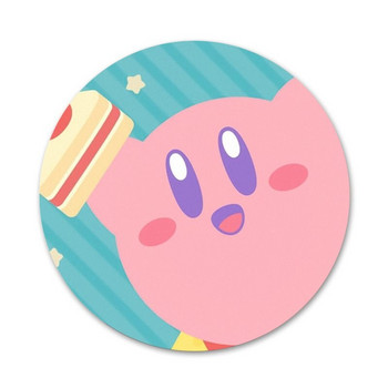 Сладка значка за игра Kirbys Popopo Брошка Аксесоари за игли за дрехи Декорация на раница Подарък 58 мм