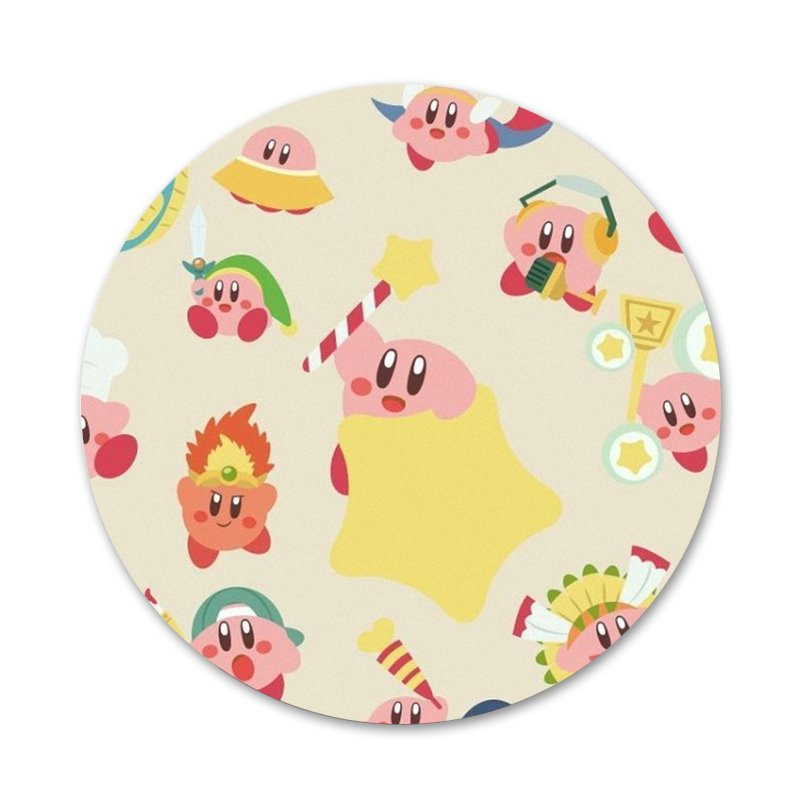 Сладка значка за игра Kirbys Popopo Брошка Аксесоари за игли за дрехи Декорация на раница Подарък 58 мм