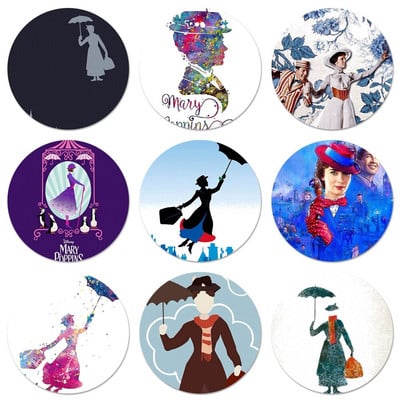 Αξεσουάρ καρφίτσας καρφίτσας Mary Poppins Badge 58mm για Δώρο Δώρο για σακίδιο πλάτης ρούχων