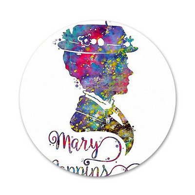 58 mm Mary Poppins ženklelis Sagės Smeigtukai Drabužių priedai Kuprinės dekoravimo dovana