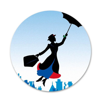 58 mm Mary Poppins ženklelis Sagės Smeigtukai Drabužių priedai Kuprinės dekoravimo dovana