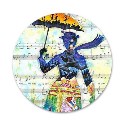58 mm Mary Poppins ženklelis Sagės Smeigtukai Drabužių priedai Kuprinės dekoravimo dovana