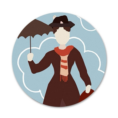 58 mm Mary Poppins ženklelis Sagės Smeigtukai Drabužių priedai Kuprinės dekoravimo dovana