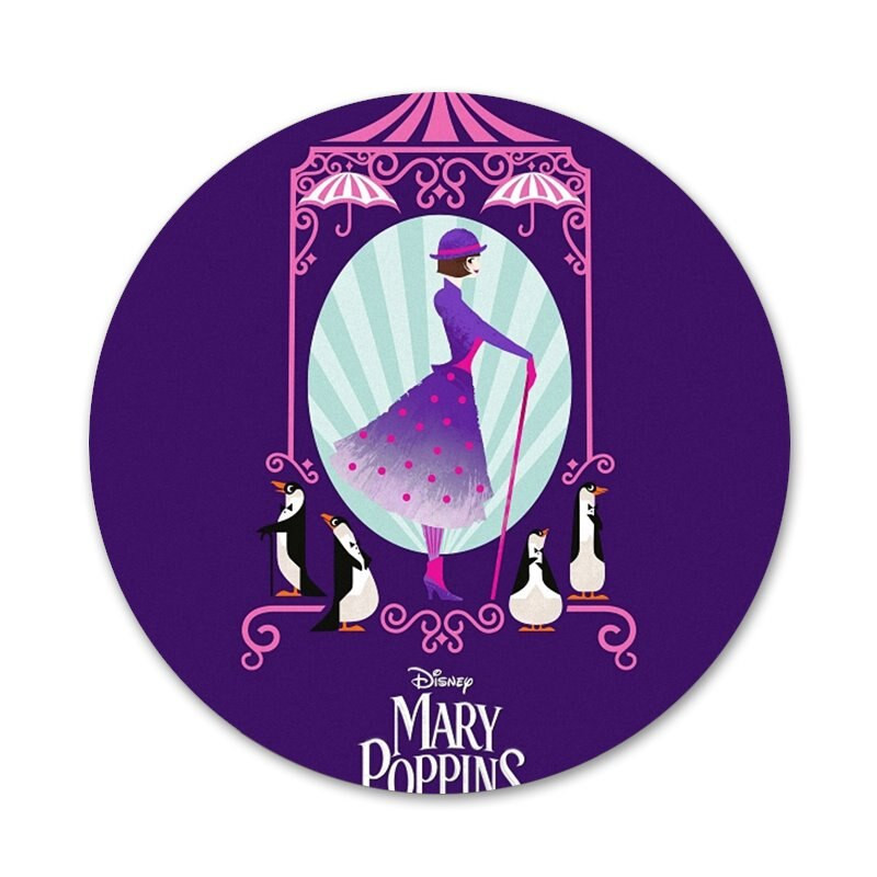 58 mm Mary Poppins ženklelis Sagės Smeigtukai Drabužių priedai Kuprinės dekoravimo dovana