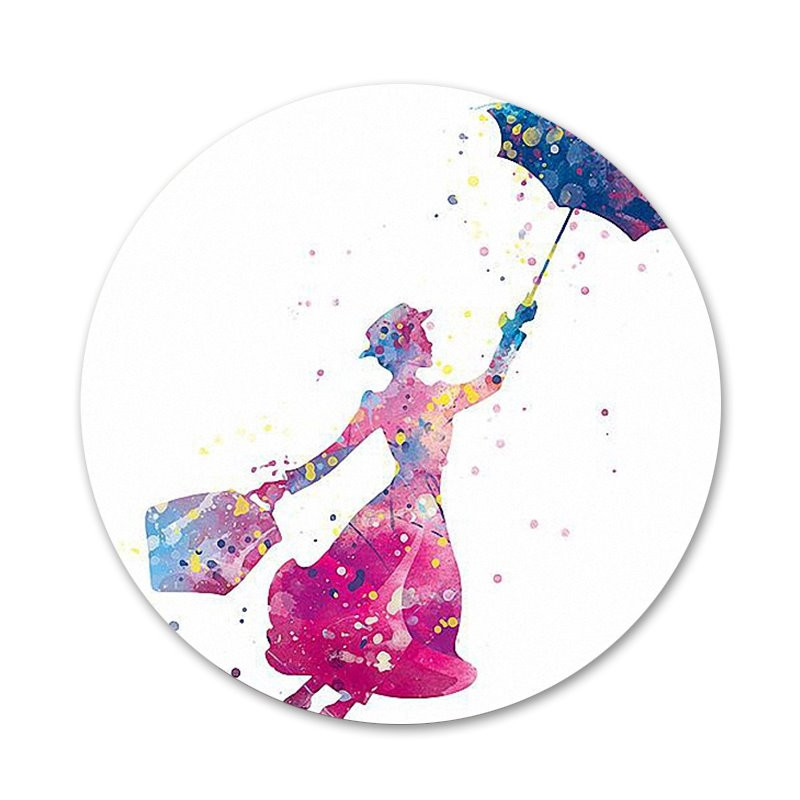 58 mm Mary Poppins ženklelis Sagės Smeigtukai Drabužių priedai Kuprinės dekoravimo dovana