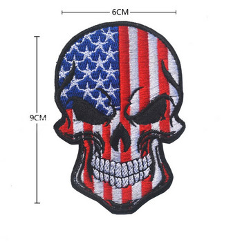 National Flag Skull Hook&Loop ΗΠΑ Γαλλία Ισπανία Κορέα Συνδετήρες Περιβραχιόνια Σήμα 3D Uniform Tactical Backpack Αξεσουάρ για ρούχα