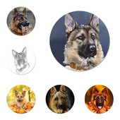 58 mm šaunus vokiečių aviganio šuo Piktogramos Smeigtukai Ženkliuko apdaila Sagės Metaliniai ženkleliai drabužiams Kuprinės puošimas