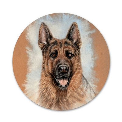 58 mm šaunus vokiečių aviganio šuo Piktogramos Smeigtukai Ženkliuko apdaila Sagės Metaliniai ženkleliai drabužiams Kuprinės puošimas