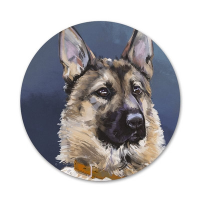 58 mm šaunus vokiečių aviganio šuo Piktogramos Smeigtukai Ženkliuko apdaila Sagės Metaliniai ženkleliai drabužiams Kuprinės puošimas