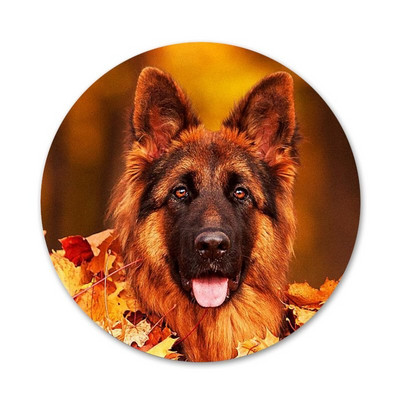 58 mm šaunus vokiečių aviganio šuo Piktogramos Smeigtukai Ženkliuko apdaila Sagės Metaliniai ženkleliai drabužiams Kuprinės puošimas