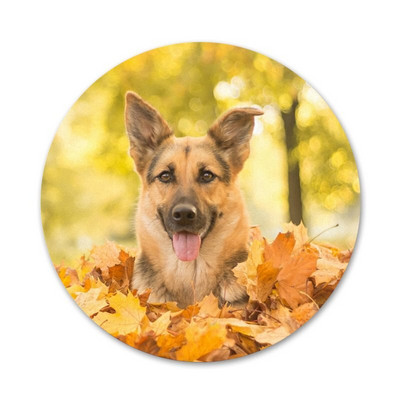 58 mm šaunus vokiečių aviganio šuo Piktogramos Smeigtukai Ženkliuko apdaila Sagės Metaliniai ženkleliai drabužiams Kuprinės puošimas