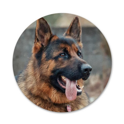 58 mm šaunus vokiečių aviganio šuo Piktogramos Smeigtukai Ženkliuko apdaila Sagės Metaliniai ženkleliai drabužiams Kuprinės puošimas