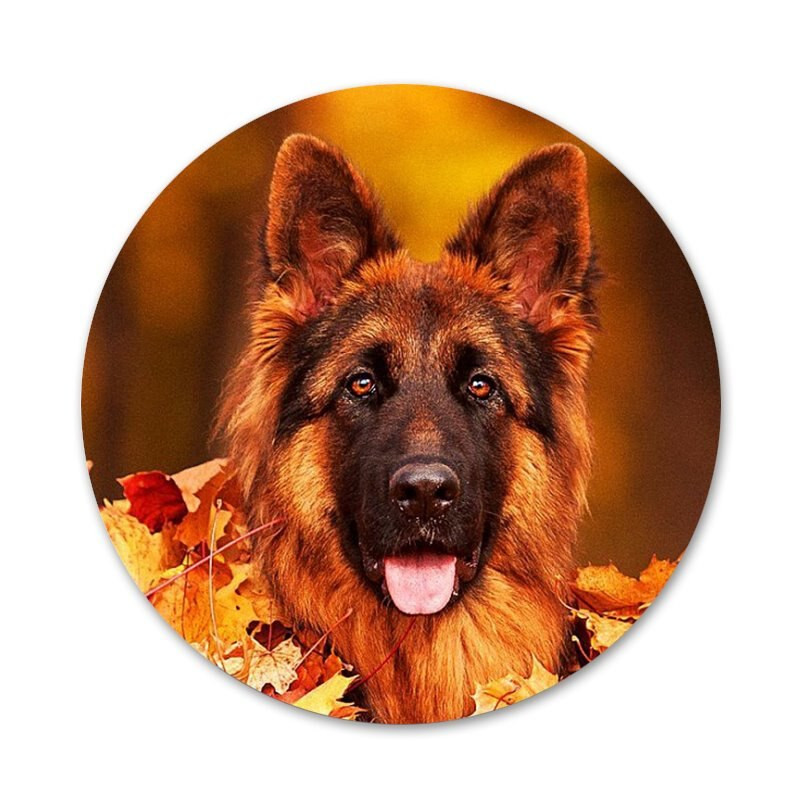 58 mm šaunus vokiečių aviganio šuo Piktogramos Smeigtukai Ženkliuko apdaila Sagės Metaliniai ženkleliai drabužiams Kuprinės puošimas