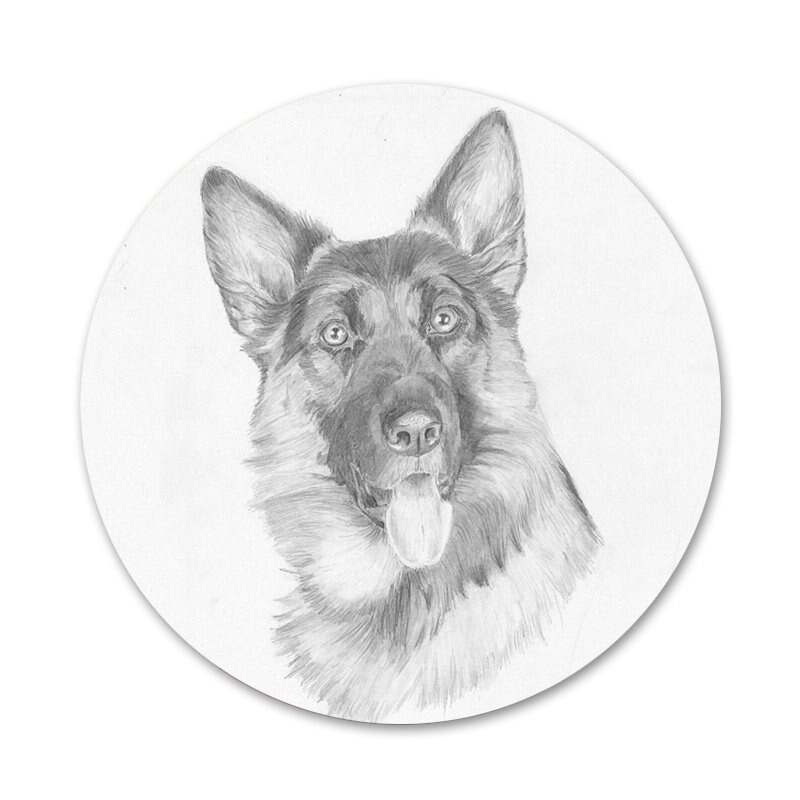 58 mm šaunus vokiečių aviganio šuo Piktogramos Smeigtukai Ženkliuko apdaila Sagės Metaliniai ženkleliai drabužiams Kuprinės puošimas