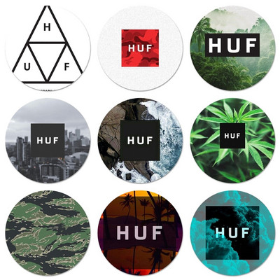 American Skate Brand HUF HUFSF Skateboard Icons Καρφίτσες Διακόσμηση σημάτων Καρφίτσες Μεταλλικές κονκάρδες για ρούχα Διακόσμηση σακιδίου πλάτης