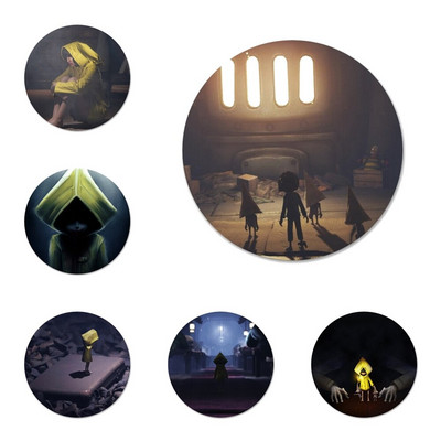 Little Nightmares Icons Καρφίτσες Διακοσμητικό σήμα Καρφίτσες Μεταλλικές κονκάρδες για ρούχα Διακόσμηση σακιδίου πλάτης 58mm