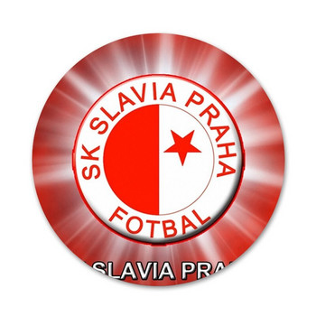 Sk Slavia Praha Τσεχική Δημοκρατία Αξεσουάρ καρφίτσας καρφίτσας για ρούχα Δώρο διακόσμησης για σακίδιο πλάτης