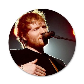 Singer Star Ed Sheeran Icons Pins Διακοσμητικό σήμα Καρφίτσες Μεταλλικές κονκάρδες για ρούχα Διακόσμηση σακιδίου πλάτης 58mm