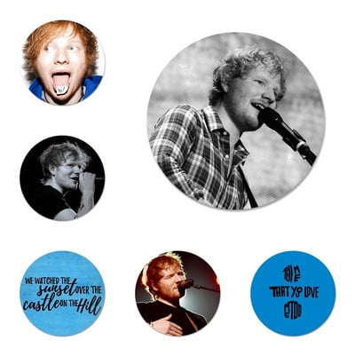 Singer Star Ed Sheeran Icons Pins Διακοσμητικό σήμα Καρφίτσες Μεταλλικές κονκάρδες για ρούχα Διακόσμηση σακιδίου πλάτης 58mm