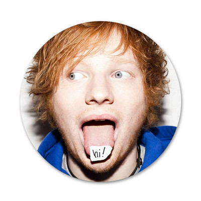 Singer Star Ed Sheeran Icons Pins Διακοσμητικό σήμα Καρφίτσες Μεταλλικές κονκάρδες για ρούχα Διακόσμηση σακιδίου πλάτης 58mm