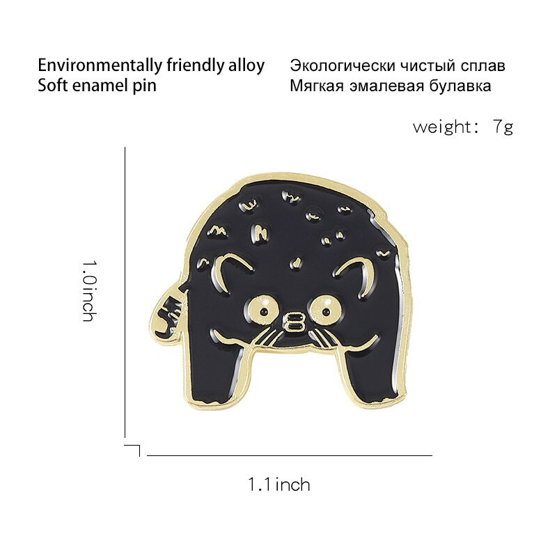 Μαύρο και άσπρο Bear Χαριτωμένο καρφίτσες Manga Badge Χριστουγεννιάτικο ντεκόρ καρφίτσα σμάλτο Kawaii για τσάντα καρφίτσες πέτο πόρπη Cool κοσμήματα