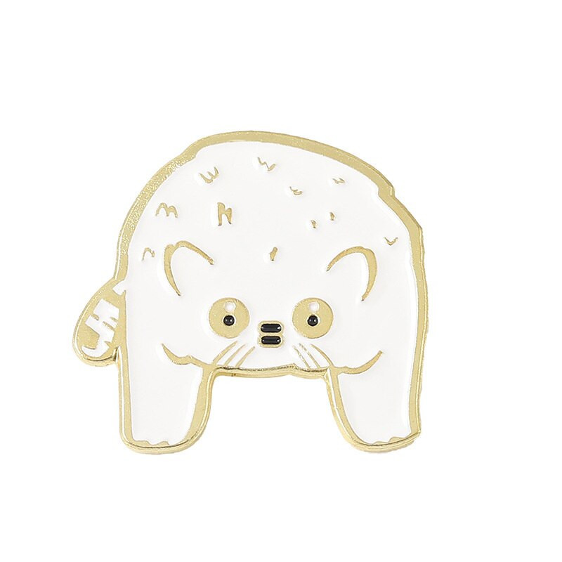 Μαύρο και άσπρο Bear Χαριτωμένο καρφίτσες Manga Badge Χριστουγεννιάτικο ντεκόρ καρφίτσα σμάλτο Kawaii για τσάντα καρφίτσες πέτο πόρπη Cool κοσμήματα