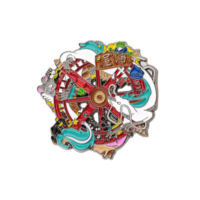 DB618 Anime White Dragon Μεταλλικές καρφίτσες καρφίτσας με τζιν καρφίτσα τζιν μπουφάν Κοσμήματα Kawaii Διακόσμηση κοριτσιών Σήμα για καρφίτσες με ρεβέρ ρούχων