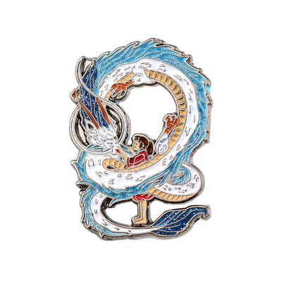 DB618 Anime White Dragon Μεταλλικές καρφίτσες καρφίτσας με τζιν καρφίτσα τζιν μπουφάν Κοσμήματα Kawaii Διακόσμηση κοριτσιών Σήμα για καρφίτσες με ρεβέρ ρούχων