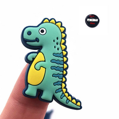 12 ΤΕΜ/Σετ New Arrival Cartoon Animal Καρφίτσες Καρφίτσες PVC Σήματα Δεινοσαύρων για Παιδικά Δώρα Δώρα σε σακίδιο πλάτης καπέλο ρούχων