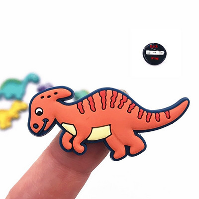 12 ΤΕΜ/Σετ New Arrival Cartoon Animal Καρφίτσες Καρφίτσες PVC Σήματα Δεινοσαύρων για Παιδικά Δώρα Δώρα σε σακίδιο πλάτης καπέλο ρούχων