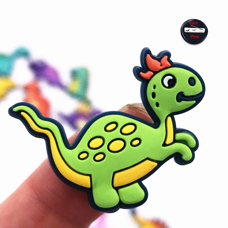 12 ΤΕΜ/Σετ New Arrival Cartoon Animal Καρφίτσες Καρφίτσες PVC Σήματα Δεινοσαύρων για Παιδικά Δώρα Δώρα σε σακίδιο πλάτης καπέλο ρούχων