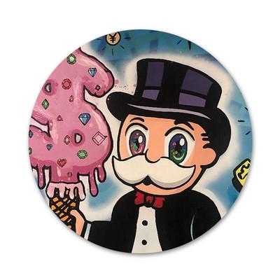 Cartoon Dollar Monopoly Badge Καρφίτσα Αξεσουάρ καρφίτσας για ρούχα Σακίδιο πλάτης Διακόσμηση δώρο 58mm