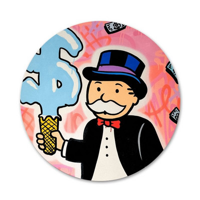 Cartoon Dollar Monopoly Badge Καρφίτσα Αξεσουάρ καρφίτσας για ρούχα Σακίδιο πλάτης Διακόσμηση δώρο 58mm