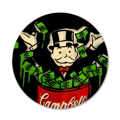Cartoon Dollar Monopoly Badge Καρφίτσα Αξεσουάρ καρφίτσας για ρούχα Σακίδιο πλάτης Διακόσμηση δώρο 58mm