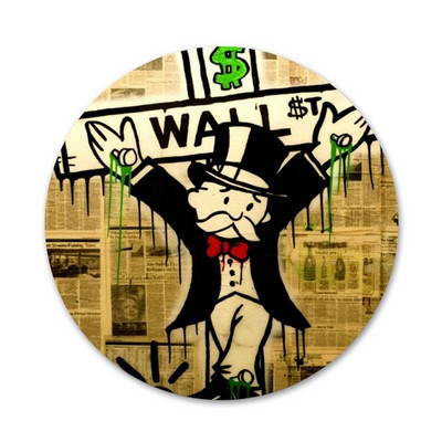 Cartoon Dollar Monopoly Badge Καρφίτσα Αξεσουάρ καρφίτσας για ρούχα Σακίδιο πλάτης Διακόσμηση δώρο 58mm